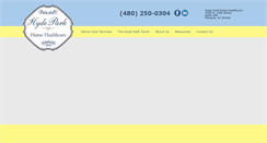 Desktop Screenshot of hydeparkhomehealthcare.com